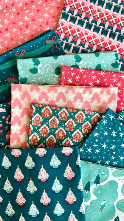 Afternoon Ice Skating - Bright Holiday - Charla Pettingill - Cloud 9 Fabrics - Poplin