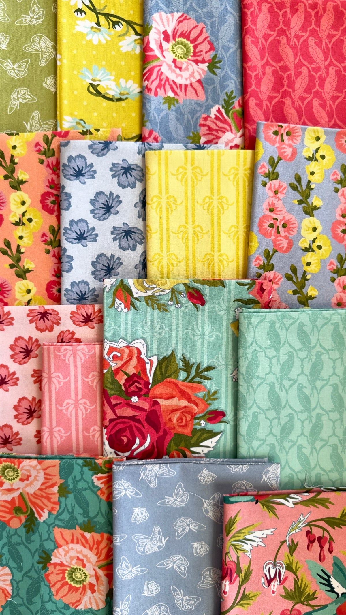 Ties That Bind - Light Pink - Paint-By-Number Garden Party - Elle Crée - Cloud 9 Fabrics - Poplin