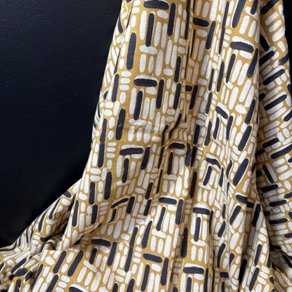 Stone Path Ochre - Bagru Indian Cotton Block Print