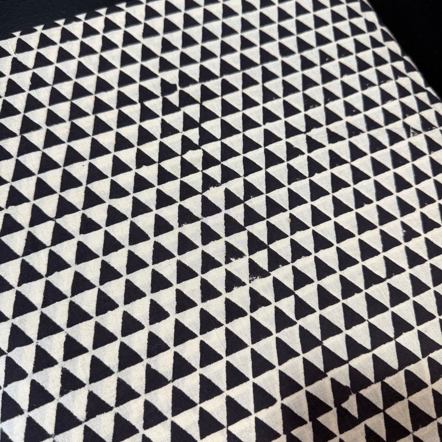 Echo Peaks Black  - Bagru Indian Cotton Block Print