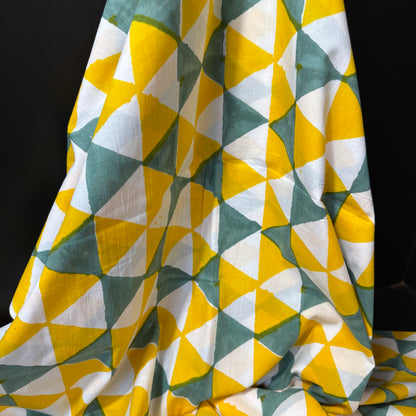 Geo Glow - Bagru Indian Cotton Block Print