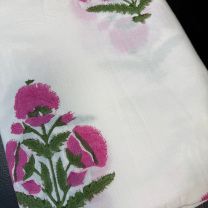 Spring Thistle - Bagru Indian Cotton Screen Print