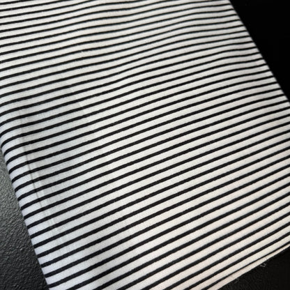 Parallel Lines Black  - Bagru Indian Cotton Screen Print