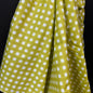 Retro Gingham Citrus Green  - Bagru Indian Cotton Screen Print