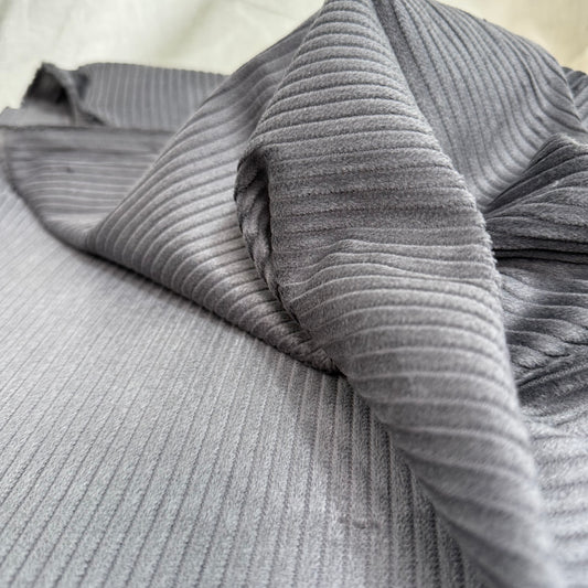 Organic Cotton 4.5 Wale Jumbo Corduroy - Pewter