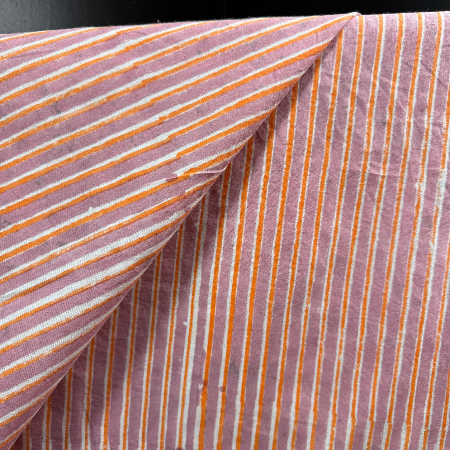 Candy Stripe - Bagru Indian Cotton Block Print