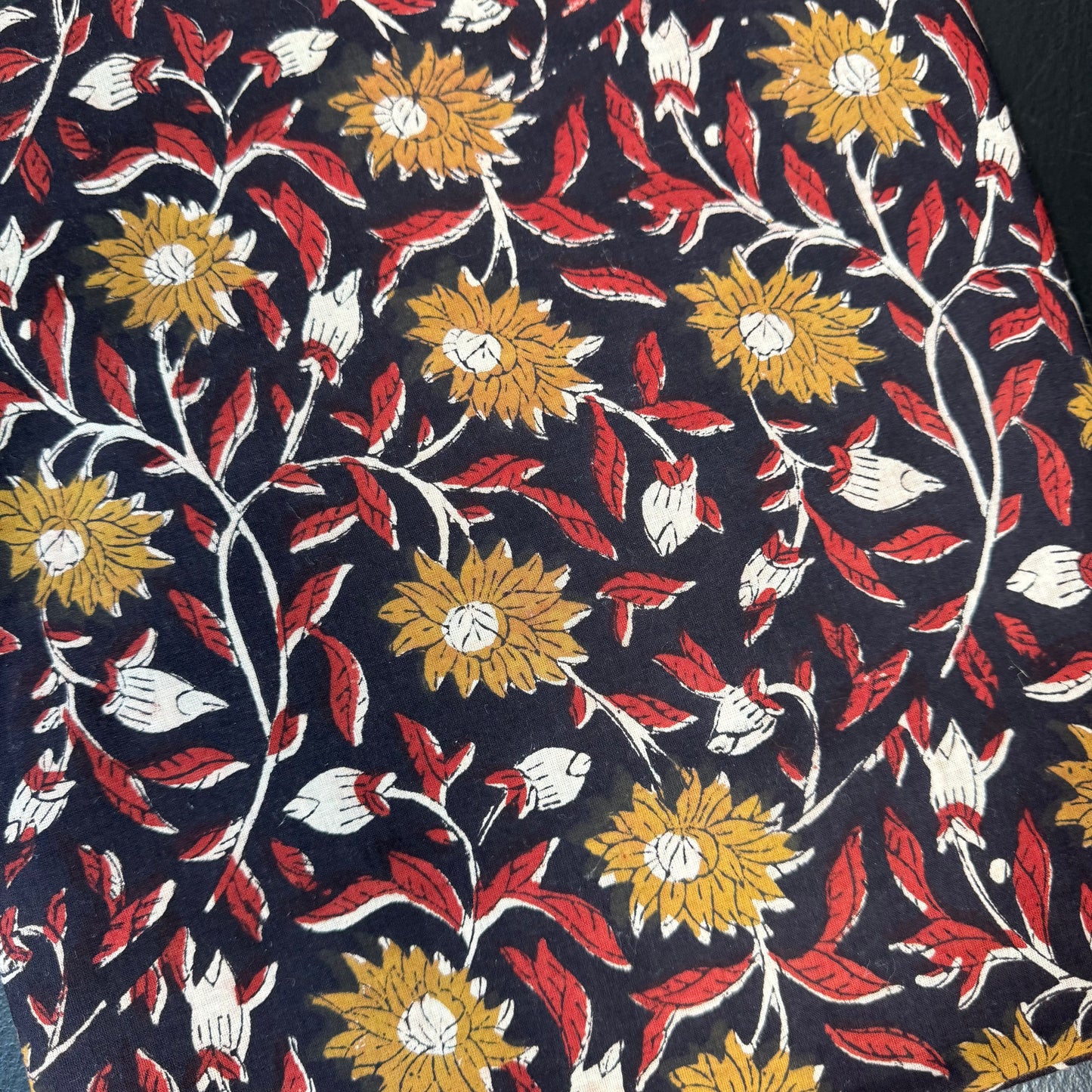 Rustic Sunburst - Bagru Indian Cotton Block Print