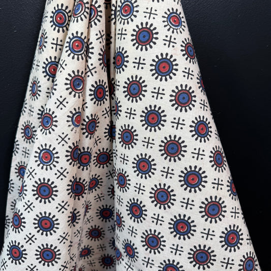 Tribal Orbit - Bagru Indian Cotton Block Print