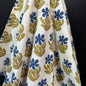 Folk Petal Bloom Soft Ecru - Bagru Indian Cotton Block Print