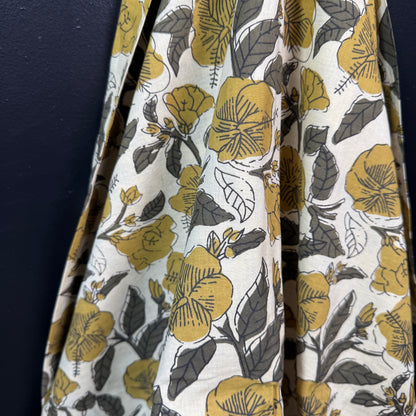 Olive Bloom - Bagru Indian Cotton Block Print