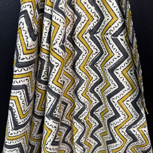 Chevron Trail - Bagru Indian Cotton Block Print