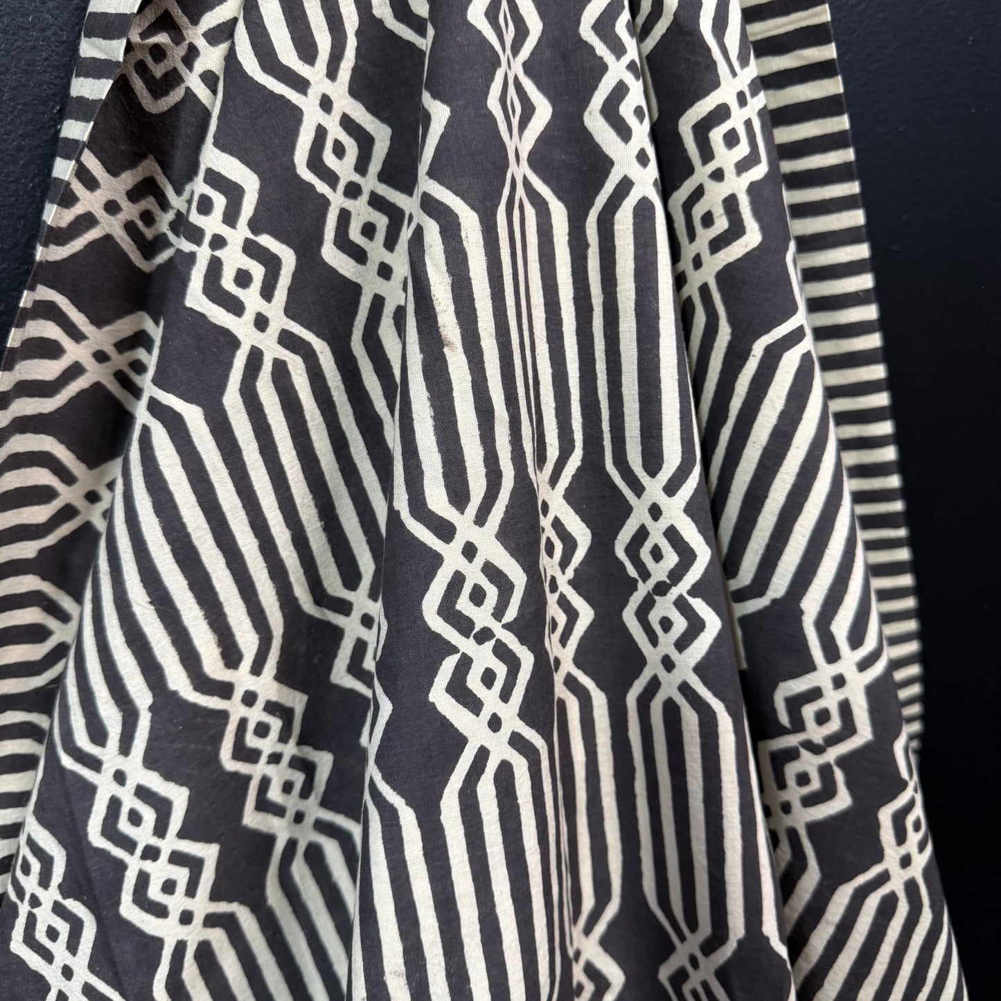 Midnight Path - Bagru Indian Cotton Block Print