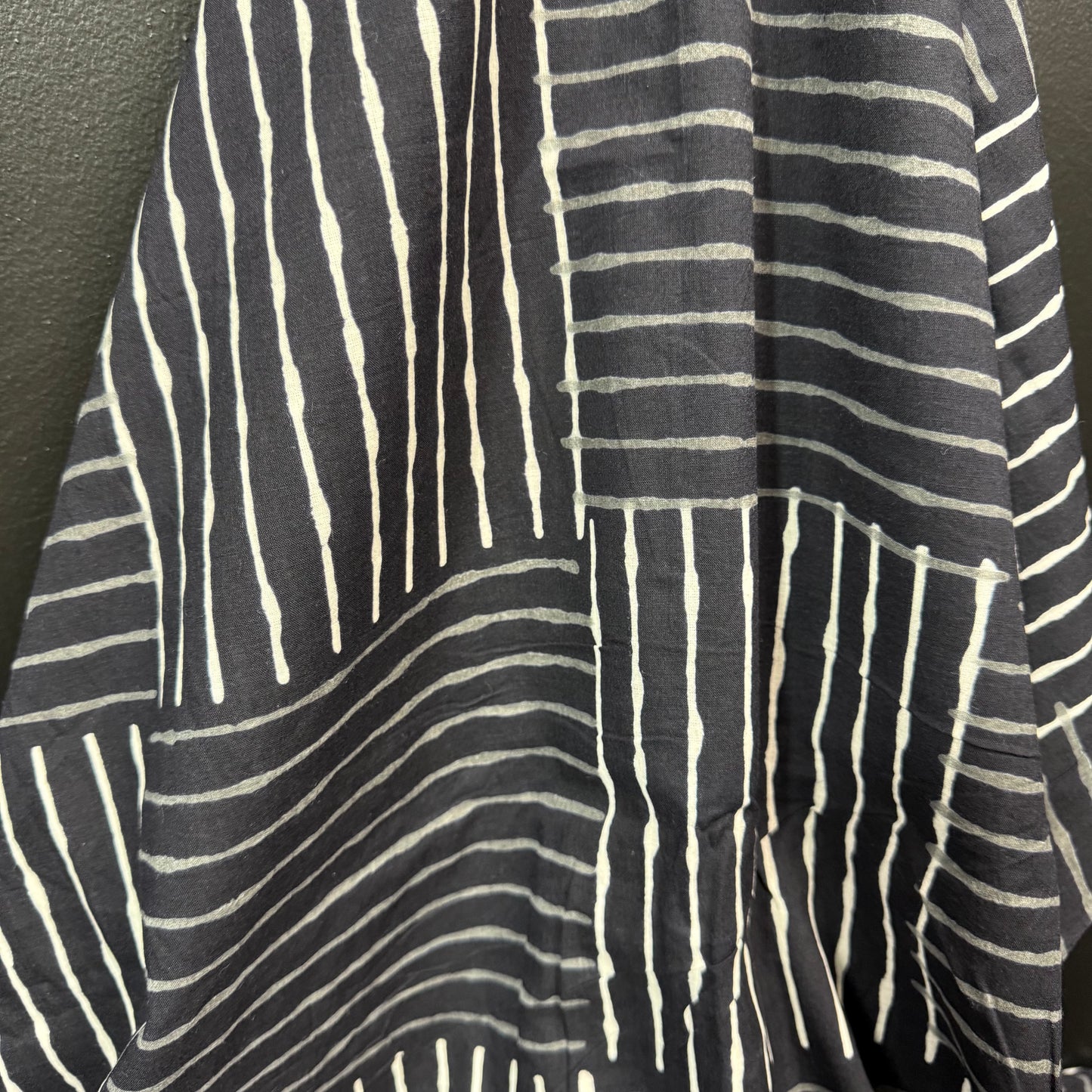 Modern Weave Black - Bagru Indian Cotton Block Print