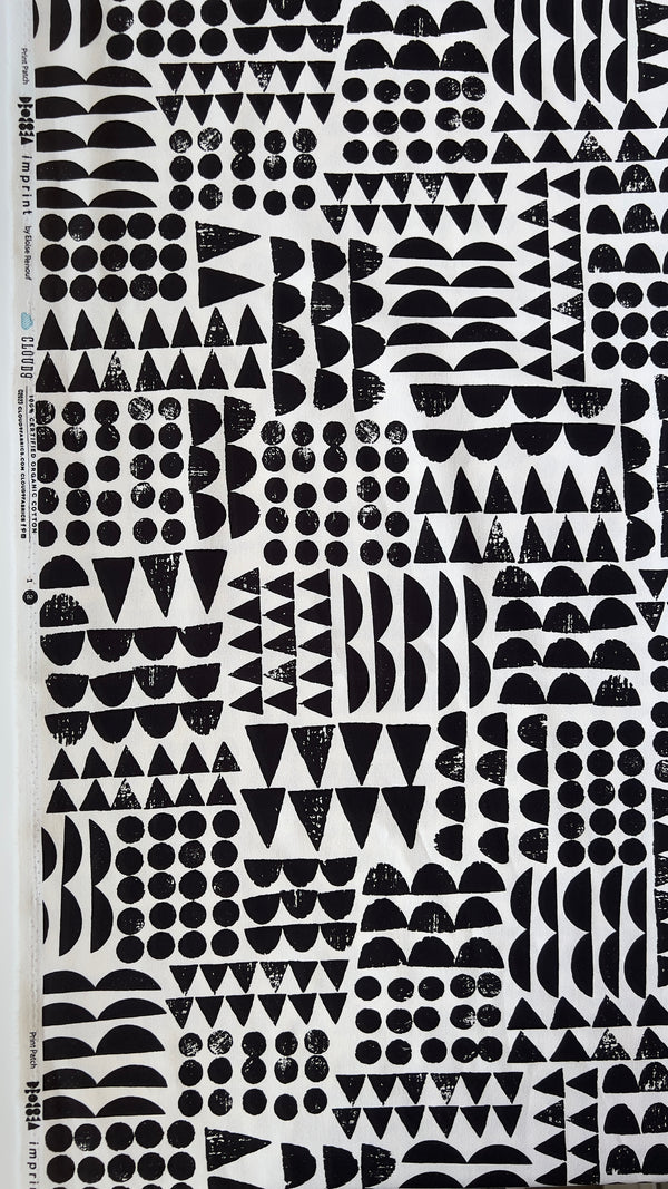 Print Patch - Black - Imprint by Eloise Renouf - Cloud 9 Fabrics - Canvas