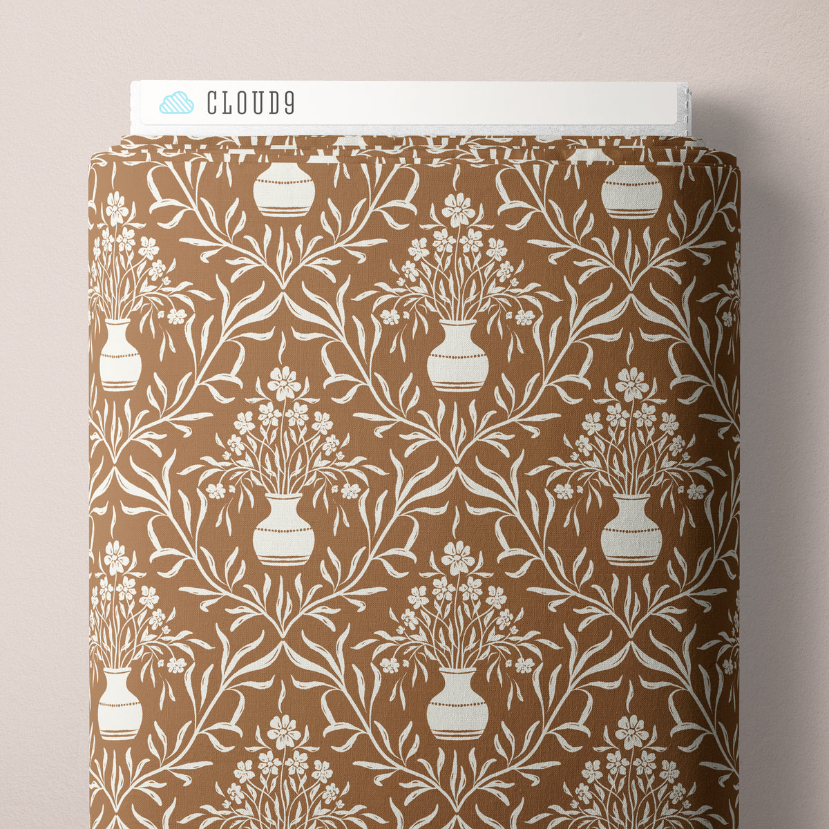 Arrangement - Rust - Lisee Ree Designs - Midwinter Memories - Cloud 9 Fabrics - Organic Cotton Poplin