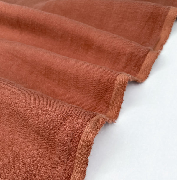 Heavy Sand-Washed Linen Twill - Maple