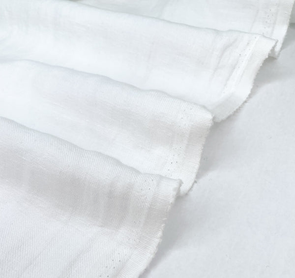 Heavy Sand-Washed Linen Twill - White