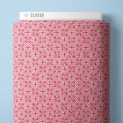 Cafe Weave - Red/Pink - Nice Nice - Emily Taylor - Cloud 9 Fabrics - Poplin