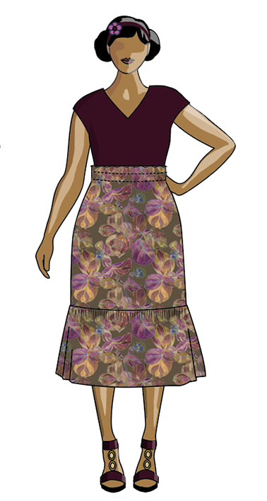 Nox Skirt - Paper Sewing Pattern - Sew Different