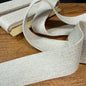 38mm Linen Blend Marble Webbing - Japanese Import - Off-White (sold per meter)