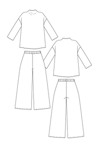 Olo Funnelneck Tee & V-Neck Tee - PDF Pattern - Named Clothing