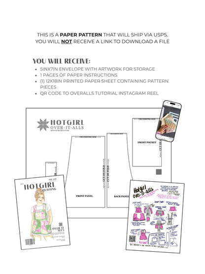 Overalls (Extension) - Paper Pattern - Hot Girl Quilting