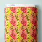Hollyhocks In Harmony - Coral - Paint-By-Number Garden Party - Elle Crée - Cloud 9 Fabrics - Poplin