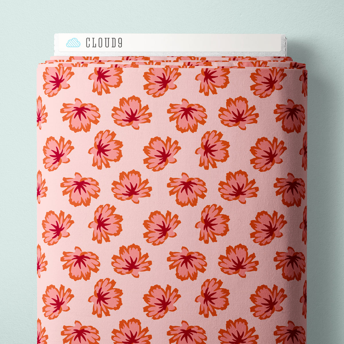 Chicory Charmers - Pink - Paint-By-Number Garden Party - Elle Crée - Cloud 9 Fabrics - Poplin
