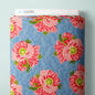 Poppy Soirée - Blue - Paint-By-Number Garden Party - Elle Crée - Cloud 9 Fabrics - Poplin