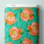 Poppy Soirée - Turquoise - Paint-By-Number Garden Party - Elle Crée - Cloud 9 Fabrics - Poplin