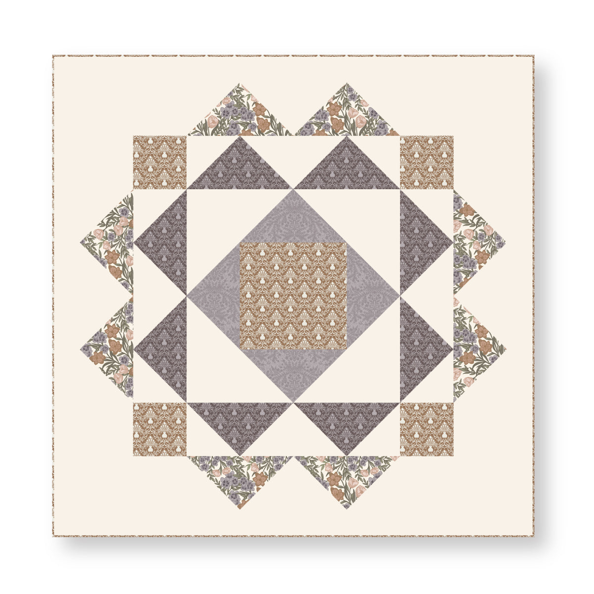 Hushed Rows - Lisee Ree Designs - Midwinter Memories - Cloud 9 Fabrics - Organic Cotton Poplin