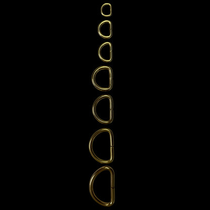 D-Ring - Solid Brass - 4 pack - 10mm-38mm