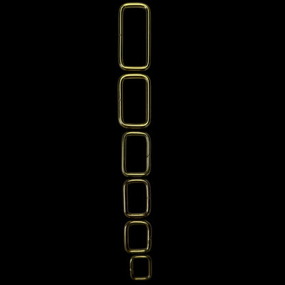 Rectangle Ring - Solid Brass - 4 pack - 16mm-51mm