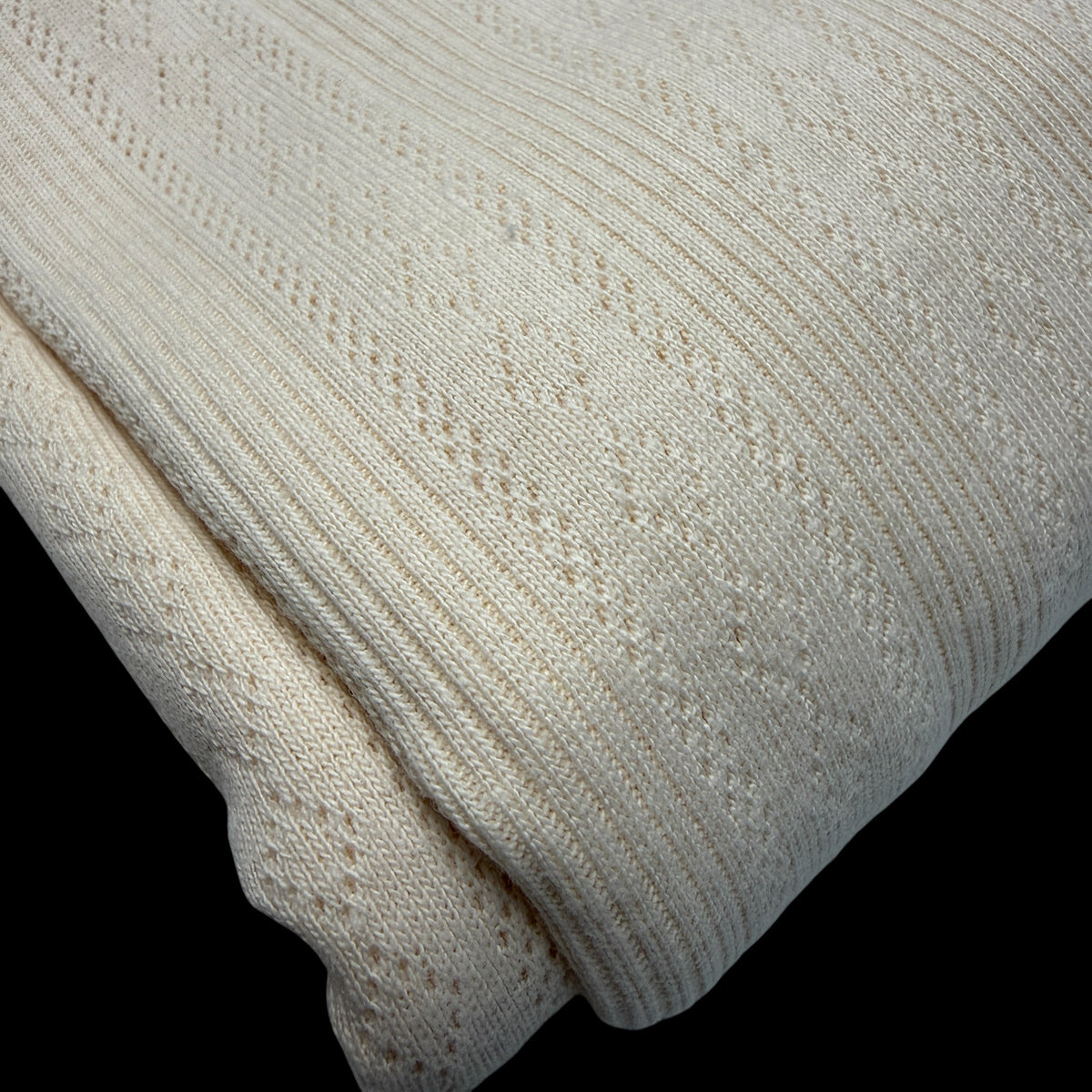 Vintage Garden Organic Cotton Pointelle - Cocunut Cream