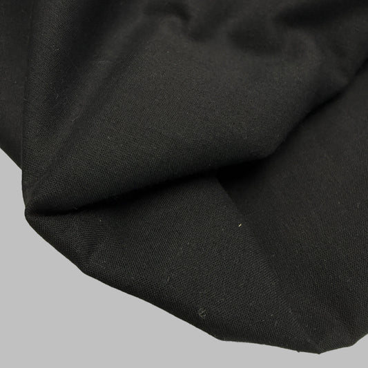 Organic Cotton Voile - 75 gsm - Black