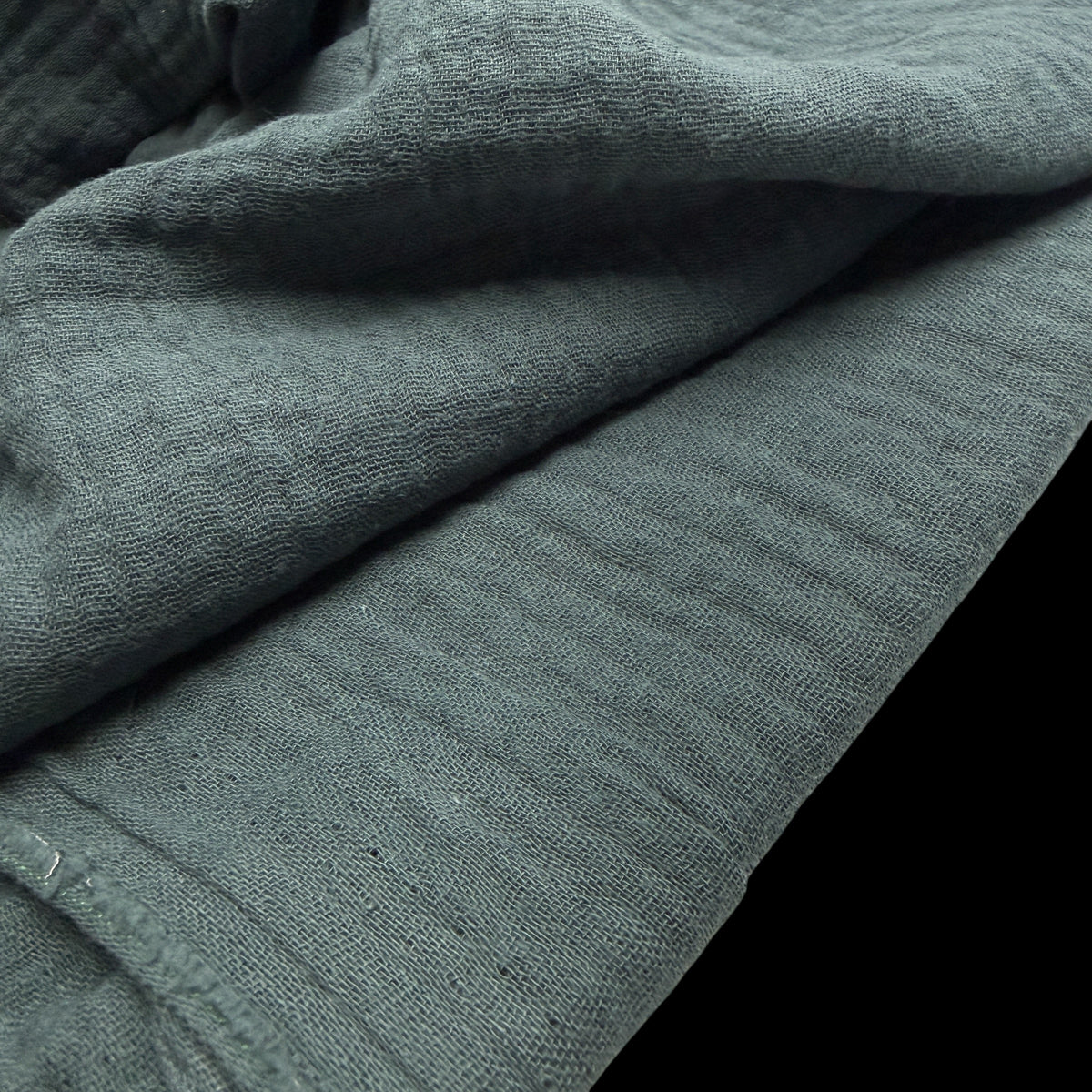 Organic Cotton Double Gauze - 120 GSM - Dark Teal