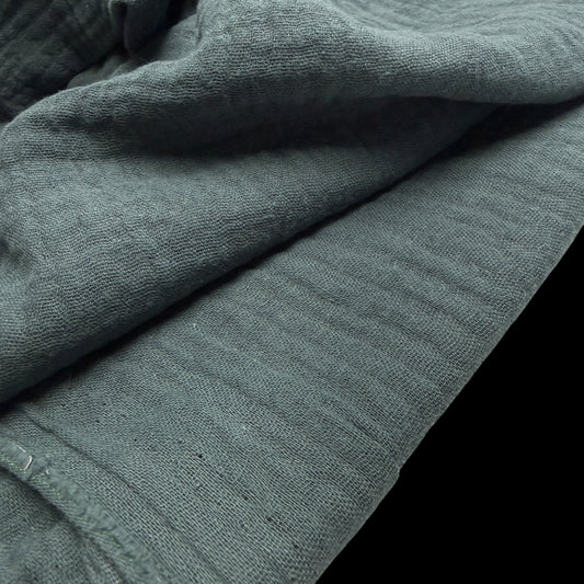 Organic Cotton Double Gauze - 120 GSM - Dark Teal