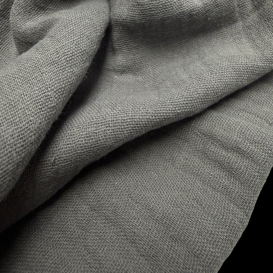 Organic Cotton Double Gauze - 120 GSM - Medium Grey