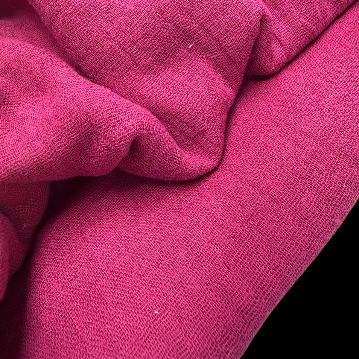 Organic Cotton Double Gauze - 120 GSM - Fuschia