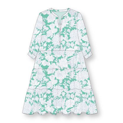 Ties That Bind - Light Pink - Paint-By-Number Garden Party - Elle Crée - Cloud 9 Fabrics - Poplin
