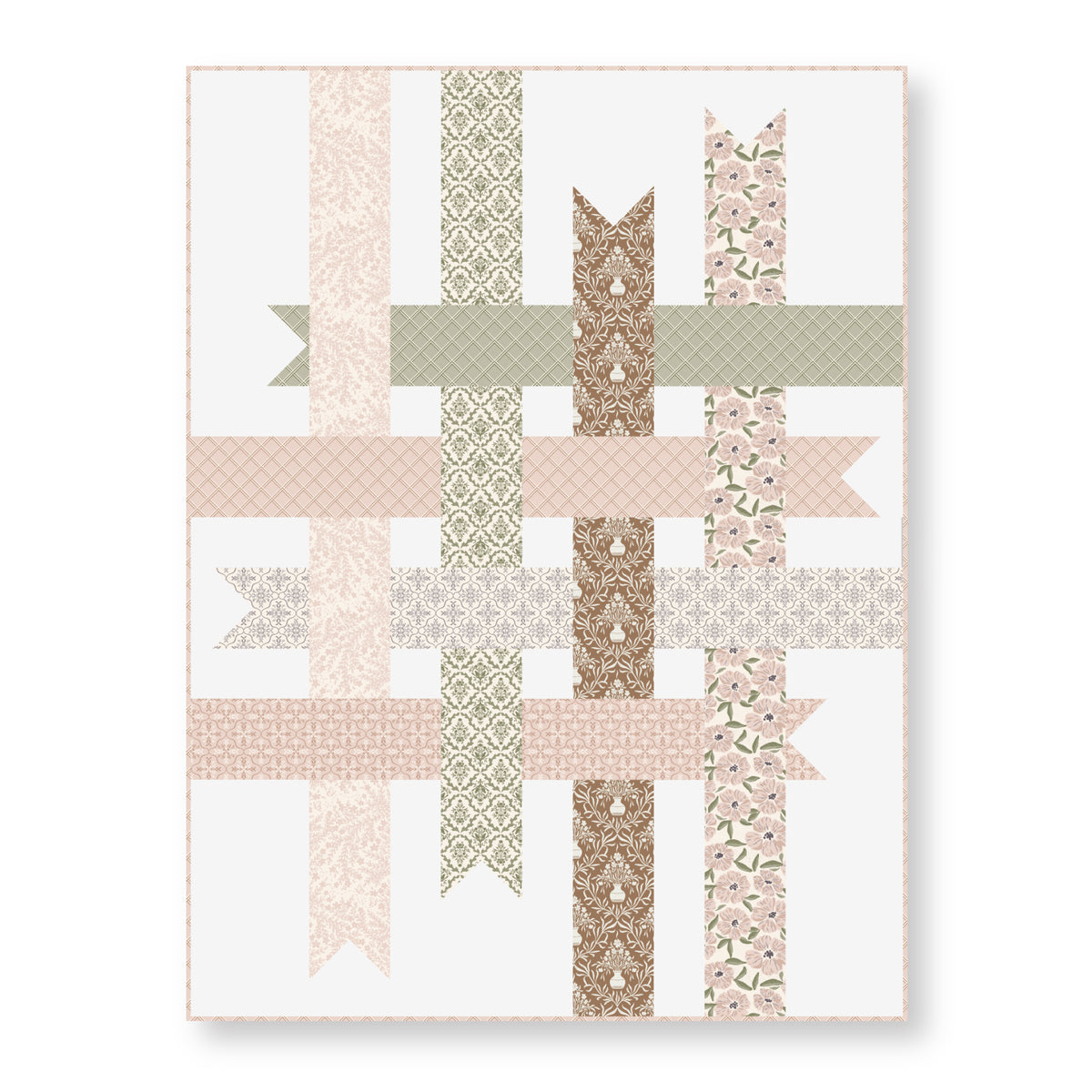 Hushed Rows - Lisee Ree Designs - Midwinter Memories - Cloud 9 Fabrics - Organic Cotton Poplin