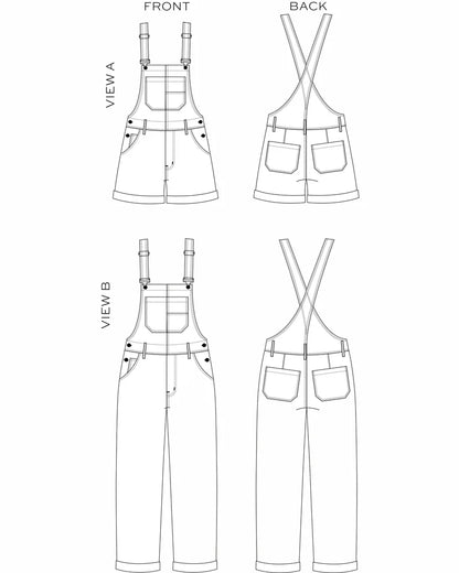 Riley Overalls Sewing Pattern - True Bias
