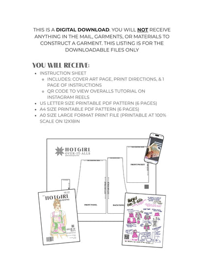 Overalls (Extension) - PDF Pattern - Hot Girl Quilting