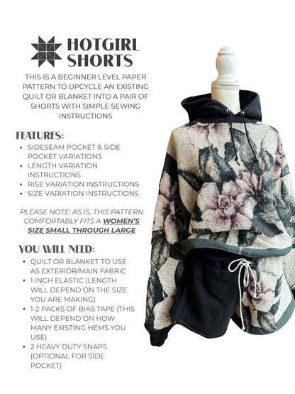 Shorts - Paper Pattern - Hot Girl Quilting
