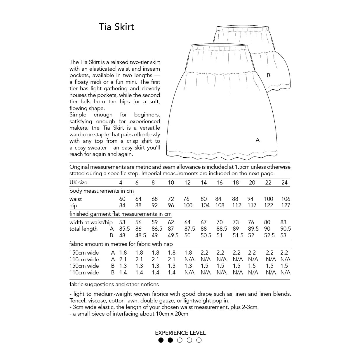Tia Skirt Sewing Pattern - Dhurata Davies