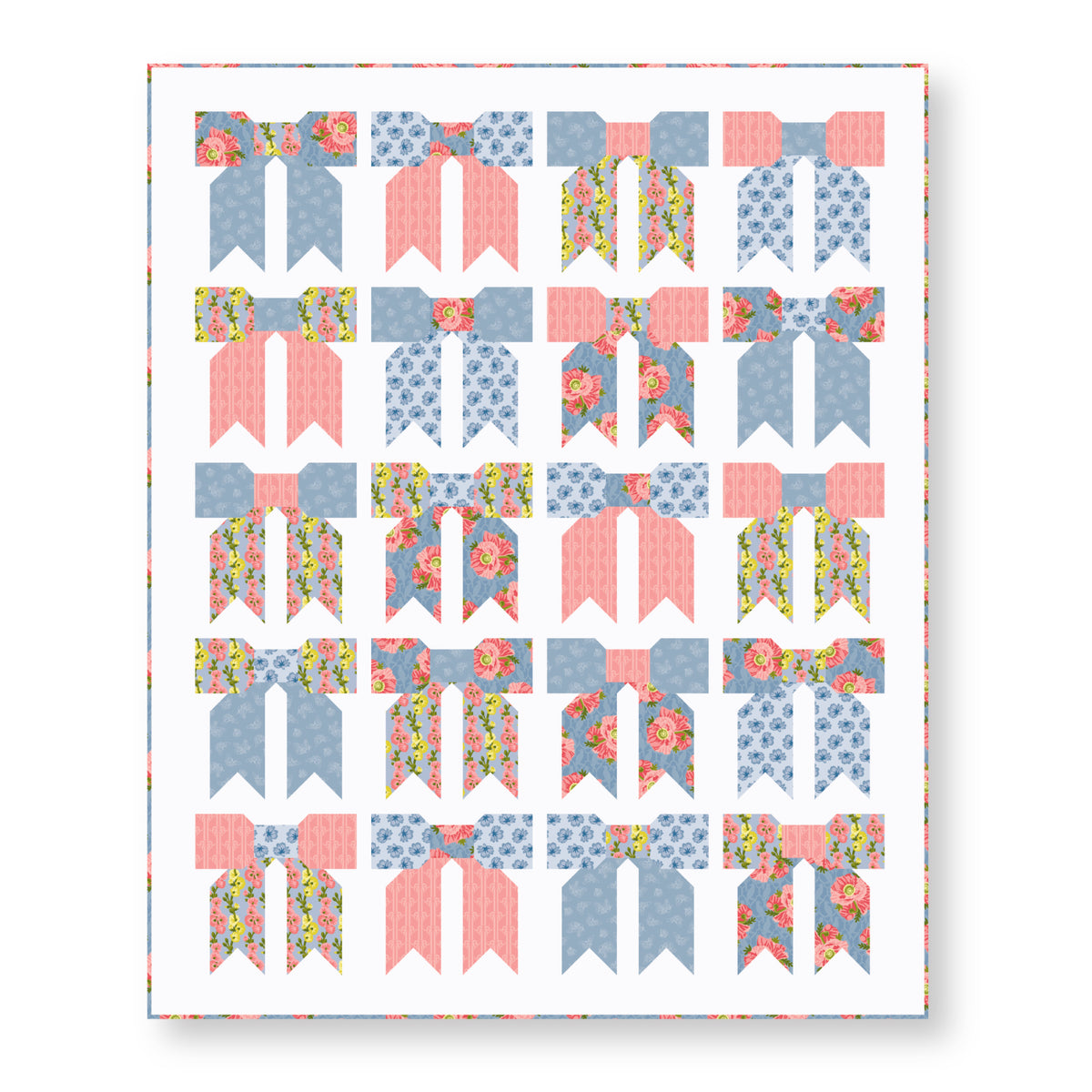 Ties That Bind - Light Pink - Paint-By-Number Garden Party - Elle Crée - Cloud 9 Fabrics - Poplin