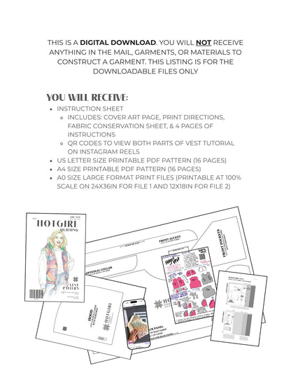 Vest - PDF Pattern - Hot Girl Quilting