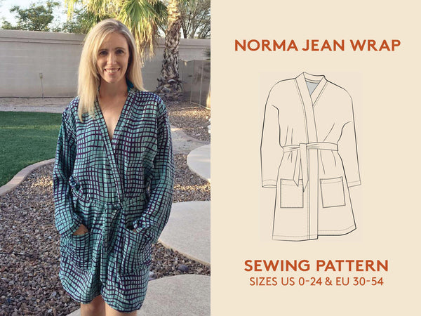 Norma Jean Wrap Womens Paper Pattern - Wardrobe by Me