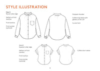 Sille Shirt Womens Paper Pattern - Wardrobe by Me