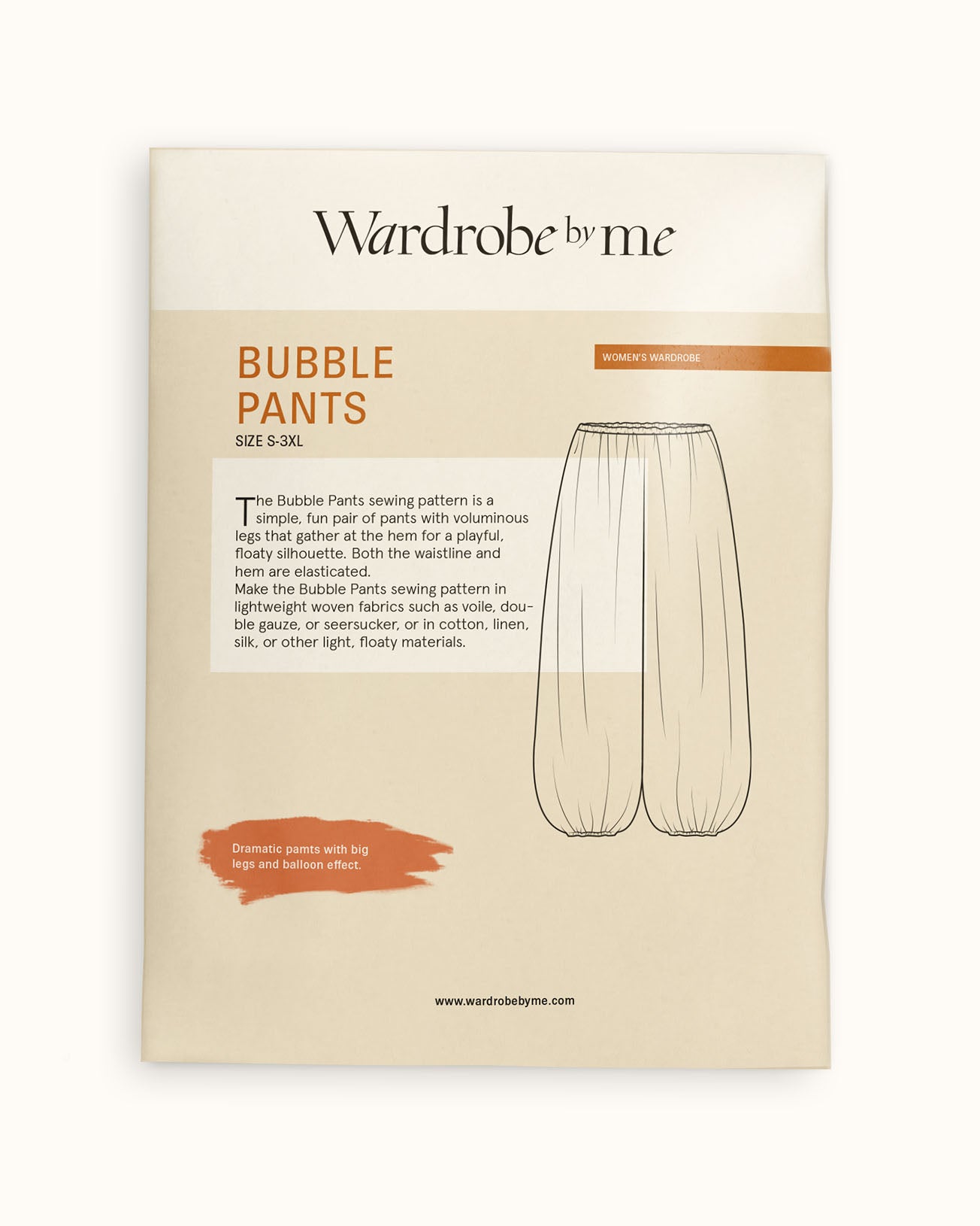 Bubble Pants Womens Paper Pattern - Wardrobe by Me